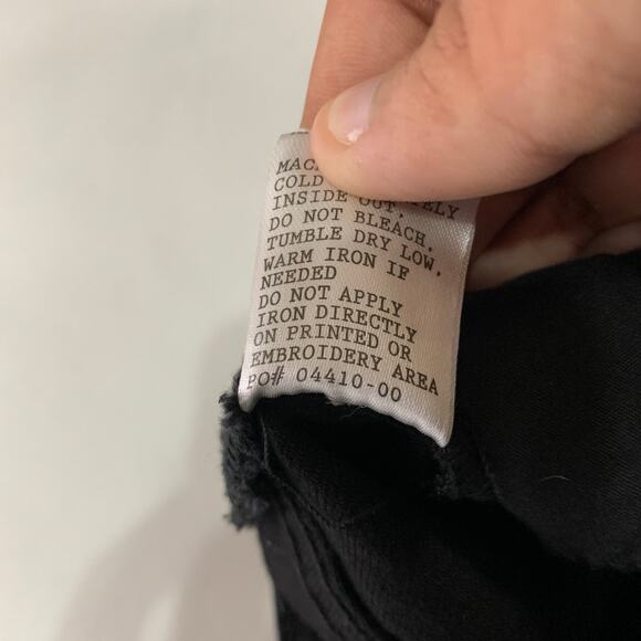 Show Me Your Mumu 25 Berkeley Button Up Bells Pitch Black Flare Raw Hem - Picture 12 of 12